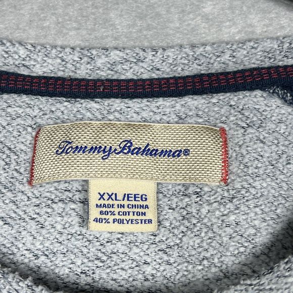 Tommy Bahama Blue Crew Neck Long Sleeve Pullover Sweatshirt Men’s XXL Flawed - Picture 12 of 16